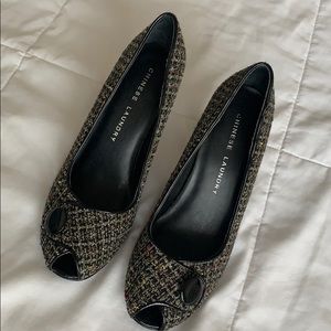 Chinese Laundry Tweed Peep toe Heels